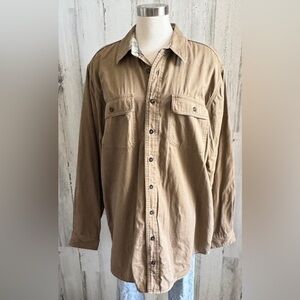 Vintage L L Bean Flannel Lined Shirt Jacket Tall large Fall Winter men‎ women